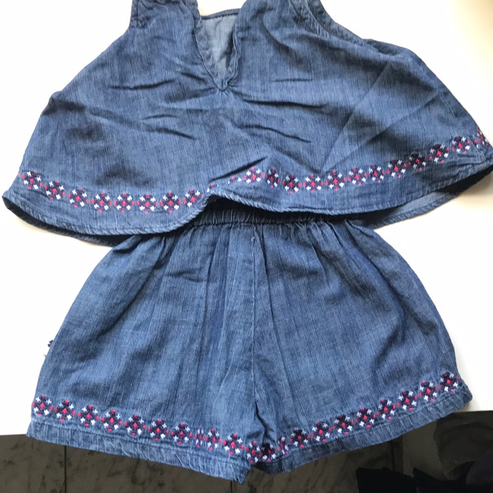 Denim Romper - Picture 3 of 5